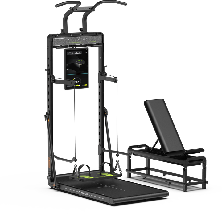 OMNI X1 Pro+ D1 Bench + Pull-up Assist System + Training Mat + Barbell Pad + Pilates Loop(Pair) + Safety Spotter Arms(Pair)